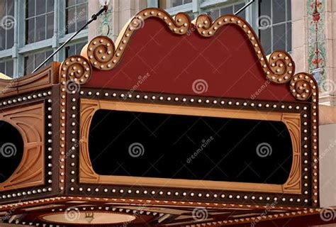 Blank Theater Marquee Sign Stock Photo Image Of Hall 5285454