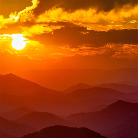 Sunset From Albert Mountain Photography Prints