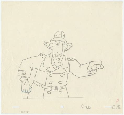Animation Art Inspector Gadget Production Art Hand Painted Cel And
