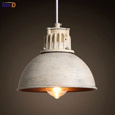 Country Style Lid Hanging Lamp Vintage Iron Pendant Light Industrial