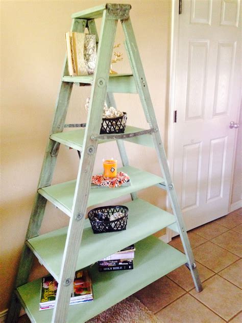 old wood ladder up cycled to shelves my friend made this old wood ladder wood ladder shelves