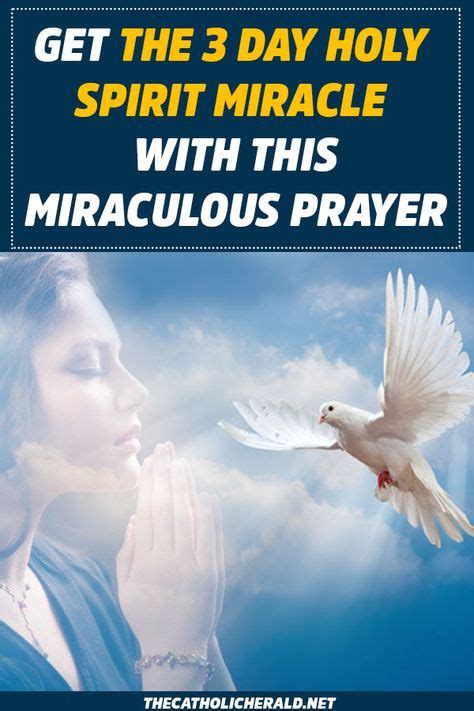 Get The 3 Day Holy Spirit Miracle During Lent With This Miraculous