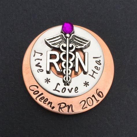Personalized Nursing Pin Lpn Bsn Rn Nurse Pin Nursing