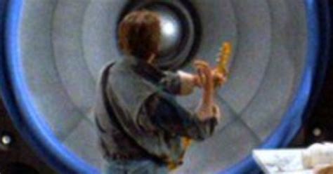 Marty Mcfly Plugging His Guitar Into Docs Huge Amplifier