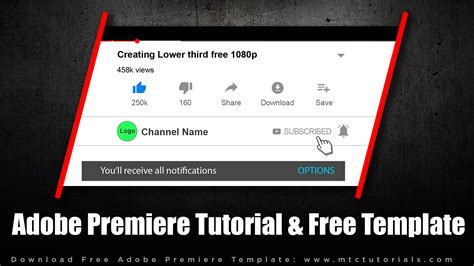 Youtube 3d Subscribe Button And Bell Icon Free After