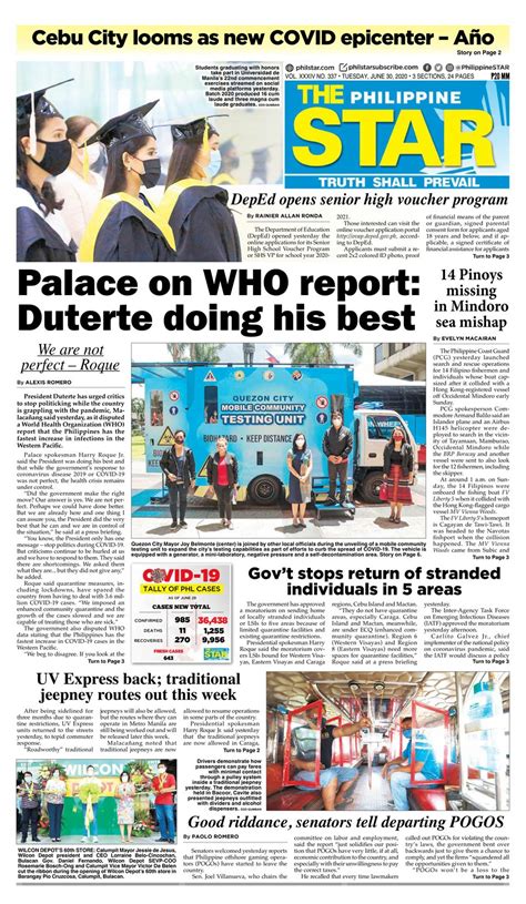 The Philippine Star June 30 2020 Newspaper Get Your Digital Subscription