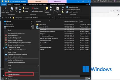 Cómo crear un acceso directo de documento o programa en Windows