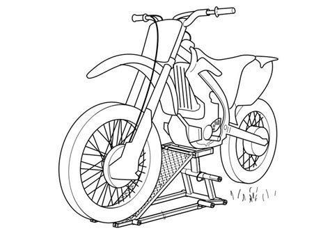 Kleurplaat motorfiets Afb 19111.