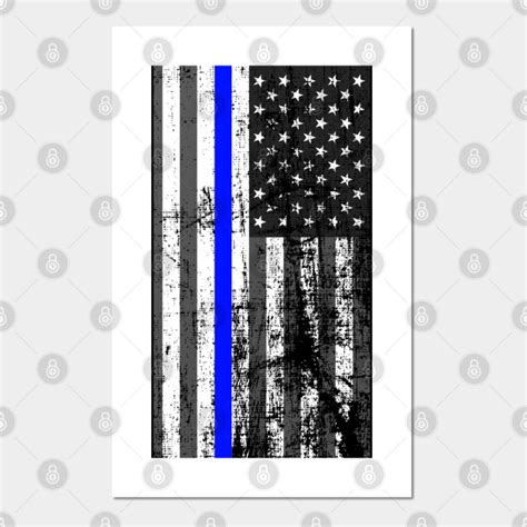 Us Thin Blue Line Flag Thin Blue Line Posters And Art Prints