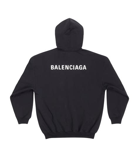 Womens Balenciaga Black Logo Hoodie Harrods Uk