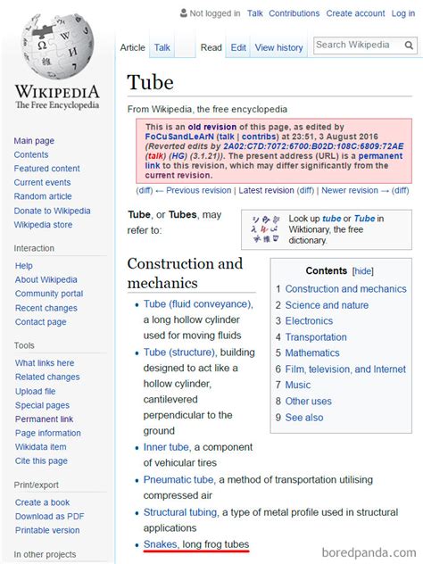 20 Of The Funniest Wikipedia Edits By Internet Vandals Bored Panda