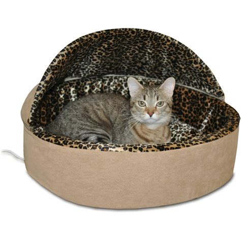 Kandh Pet Products Thermo Kitty Deluxe Heated Cat Bed Mochatan