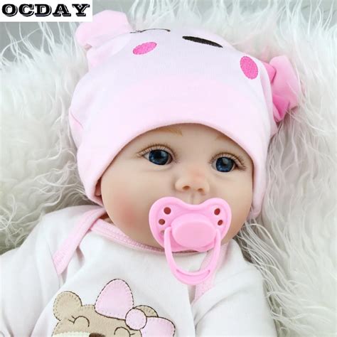 55cm 6pcsset Cute Kids Reborn Baby Doll Soft Lifelike Newborn Doll