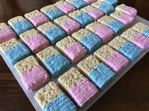You can always provide recipes for healthy alternatives planning a gender reveal party can be lots of work, but it doesn't have to be. Gender Reveal Chocolate Rice Krispies #NessysBakeShop | Gender reveal decorations, Gender reveal ...