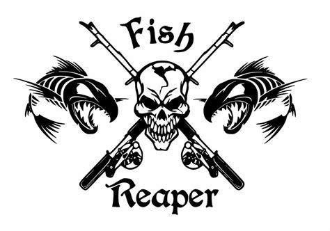 Download fish reaper sticker lure crankbait shad bass reel rod salmon steelhead decal | eBay