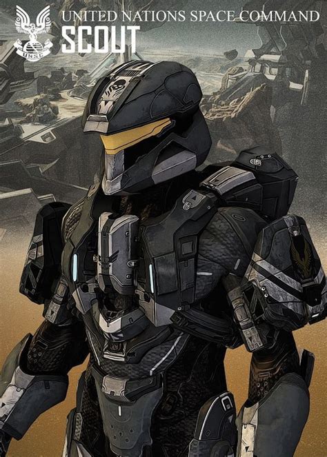 Halo Character Portraits Scout Halo Armor Halo Spartan Halo 5 Armor