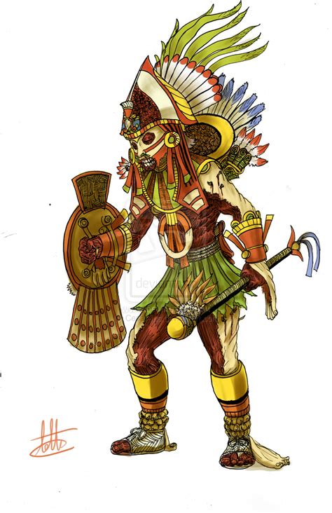 Xipe Totec By Cesar Fps On Deviantart Aztec Art Aztec Warrior Aztec