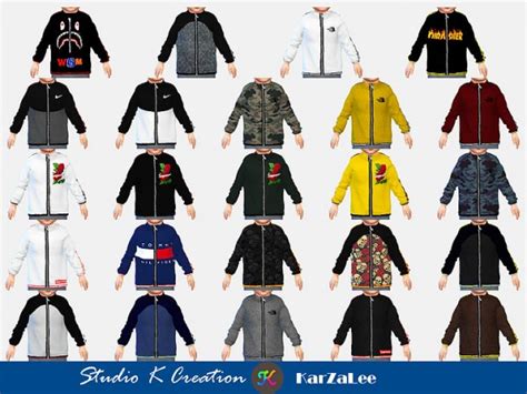 Studio K Creation Full Zip Sweatshirt Toddlers Sims 4 Downloads