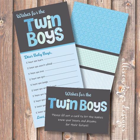 Printable Baby Shower Game Twins Baby Shower Light Blue Baby