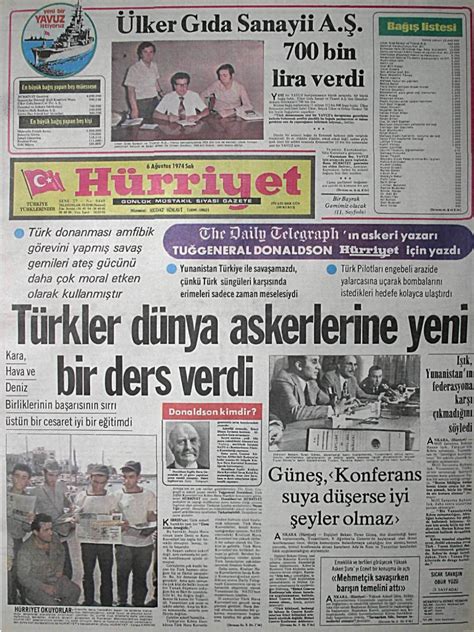 20 temmuz kıbrıs barış harekâtı. Kıbrıs Barış Harekatı gazete manşetleri | Gazete, Tarih ve ...