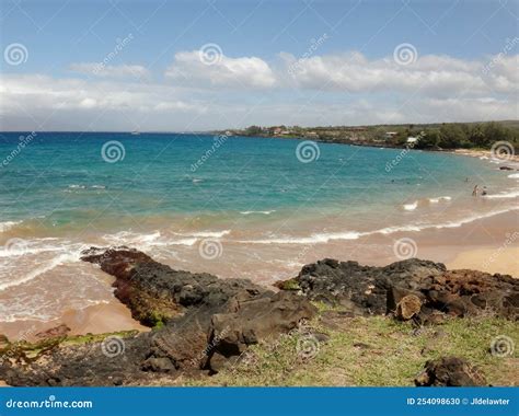 Beautiful Beach Scene On The Island On Maui Hawaii Stock Photo Image