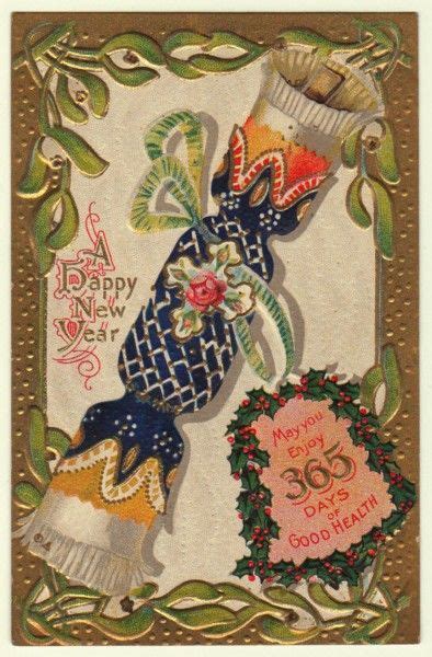 My Paisley World Happy New Year Wishes Vintage Postcards