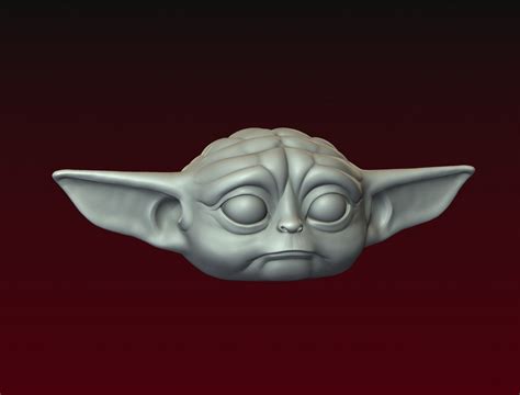Baby Yoda Head 3d Printable Model Cgtrader