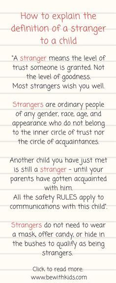 Stranger Danger How To Explain A Definition Of Stranger To Your Child