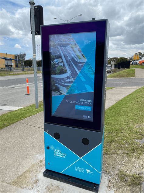 outdoor lcd touchscreen kiosk installed in berwick metrospec