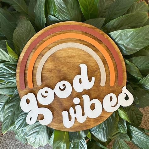 Good Vibes Good Vibes Sign Hippie Decor Retro Decor Wood Etsy