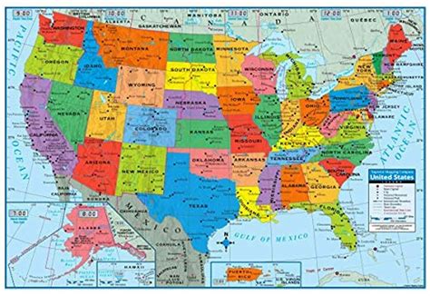 Superior Mapping Company United States Poster Size Wall Map Shows