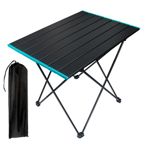 Portable Camping Side Table Ultralight Aluminum Folding Beach Table With Carry Bag For Outdoor