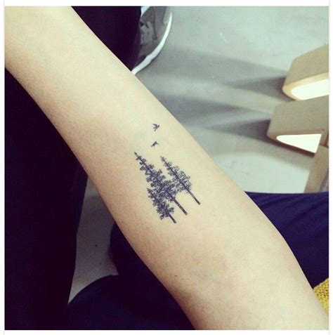 Tree tattoo design & model trend for 2017. pine tree silhouette to go with the wolf. love it so much! | Silhouette tattoos, Tattoos, Tree ...