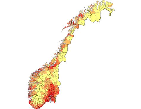 Norway Population Density Map
