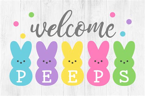 Welcome Peeps SVG, Easter Clipart By Twingenuity Graphics
