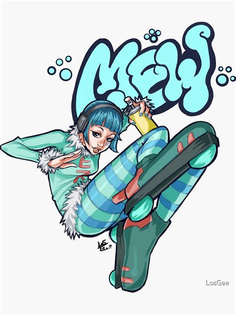 Jet Set Radio Mew Sticker For Sale By Losgee Redbubble