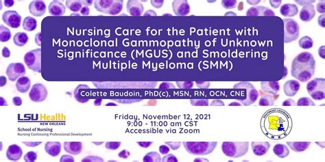 Nursing Care For The Patient Diagnosed With Mgus And Smm November 12