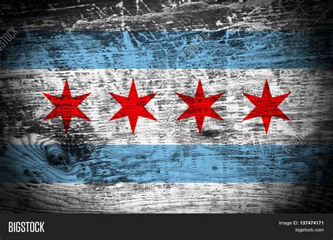 Chicago Flag On Old Image And Photo Free Trial Bigstock