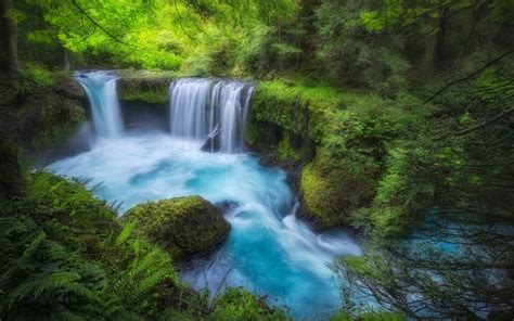 Download Wallpapers Columbia River Gorge Waterfall Forest Spirit