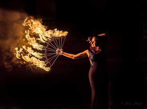 Fire Hula Hoop Performer Fire Photography Circus Aesthetic Fire Dancer