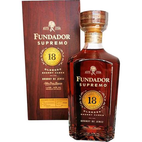 comprar brandy fundador supremo 18 años 1 litro online envío gratis