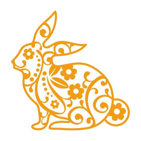 Floral Rabbit Cuttable Design Png Dxf Svg And Eps File For Etsy