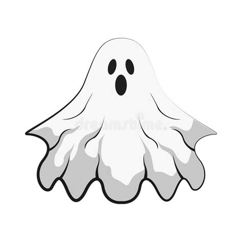 ghost cartoon character fly funny white ghost halloween stock vector illustration of creepy