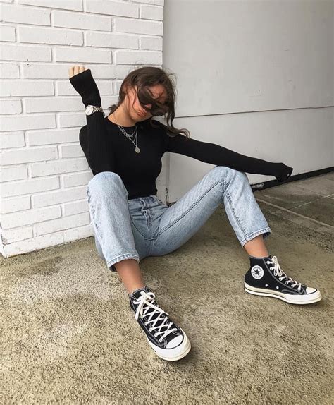 NEW COLLECTION CLICK ON OUR WEBSITE Fashion Outfits With Converse High Tops Outfit