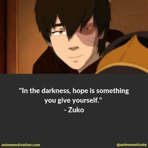An Anime Quote That Reads In The Darkness Hope Is Something You Give