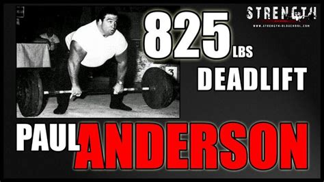 Strongman Paul Anderson 825 Pound Raw Deadlift Youtube Deadlift