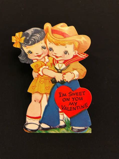 Vintage Valentine Cards 1940s Die Cut Valentines Valentine Exchange