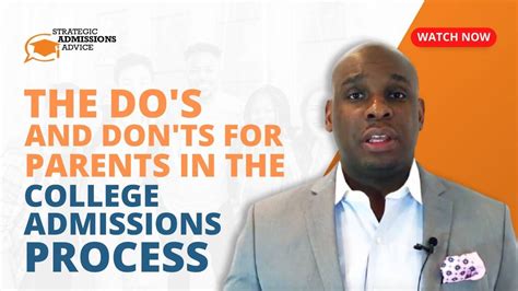 The Dos And Donts For Parents In The College Admissions Process