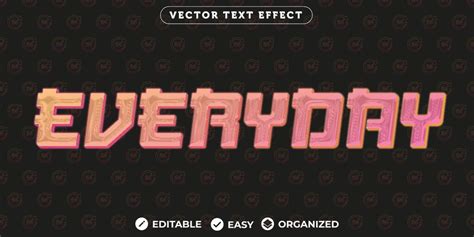 Premium Vector Everyday Text Effectfully Editable Font Text Effect