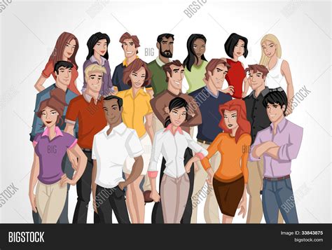 Group Cartoon Vector And Photo Free Trial Bigstock